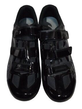 GARNEAU Chrome Cycling Shoes, 11.5, Shiny Black, Hook/Loop Closure, Shimano Clip